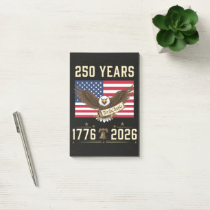 250 Jahre amerikanisches Erbe 1776 2026 Post-it Klebezettel