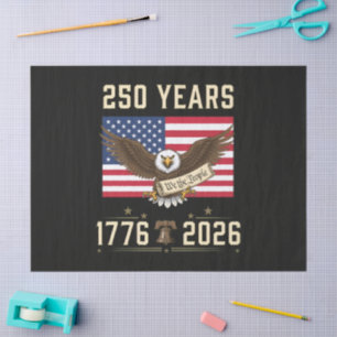 250 Jahre amerikanisches Erbe 1776 2026 Seidenpapier