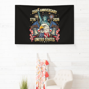 250 Jahre Amerikanisches Jubiläum 1776-2026 USA-Fl Banner