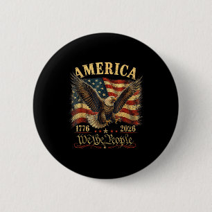 250 Jahre amerikanisches Jubiläum 1776-2026 USA-Fl Button
