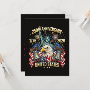 250 Jahre Amerikanisches Jubiläum 1776-2026 USA-Fl Einladung
