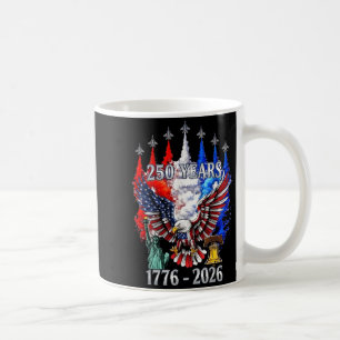 250 Jahre Amerikanisches Jubiläum 1776-2026 USA-Fl Kaffeetasse