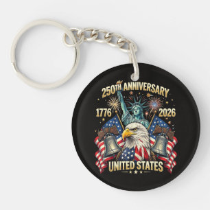 250 Jahre Amerikanisches Jubiläum 1776-2026 USA-Fl Schlüsselanhänger