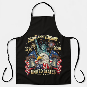 250 Jahre Amerikanisches Jubiläum 1776-2026 USA-Fl Schürze