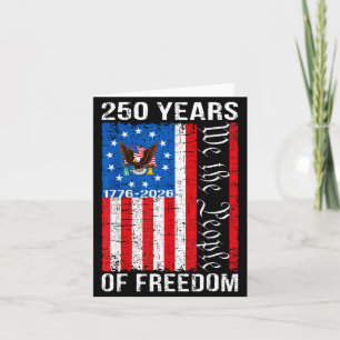 250 Jahre amerikanisches Jubiläum 250. USA-Flagge  Karte