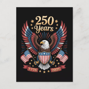 250 Jahre Amerikanisches Jubiläum Postkarte