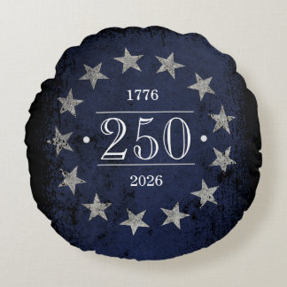 250 Jahre anpassbare amerikanische Flagge 2-seitig Rundes Kissen