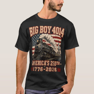 250 Jahre Big Boy 4014 Zug US-Flagge Vintage T-Shirt