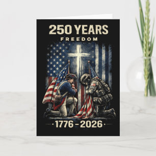 250 Jahre Christliches Kreuz Und USA-Flagge 1776 2 Karte