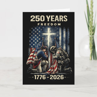 250 Jahre Christliches Kreuz Und USA-Flagge 1776 2 Karte