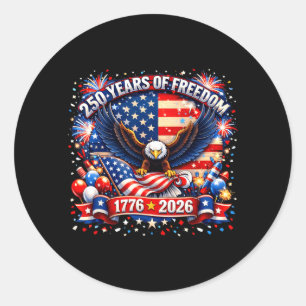 250 Jahre dom Patriotischer Weißkopfseeadler USA 4 Runder Aufkleber