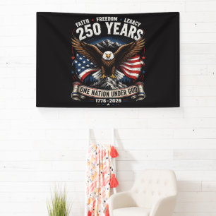 250 Jahre Eine Nation Unter Gott Adler Banner