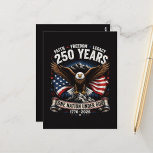 250 Jahre Eine Nation Unter Gott Adler Postkarte