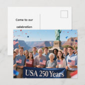 250 Jahre  Einladungspostkarte (Vorne/Hinten)