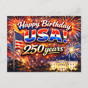 250 Jahre Exzellenz Fourth of July Liebe Postkarte