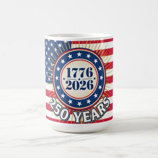 250 Jahre feiern Kaffeetasse (Mittel)