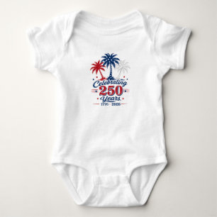 250 Jahre feiern Patriotisches Tropical Thema Baby Strampler