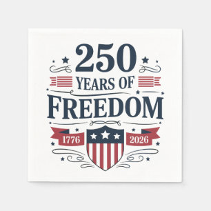 250 Jahre Freiheit 1776 2026 250. 4. Juli Serviette