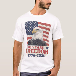 250 Jahre Freiheit 1776-2026 American Eagle Flag T-Shirt