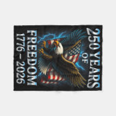 250 Jahre Freiheit 1776 2026 Ld Eagle 250. Geburts Fleecedecke (Vorderseite (Horizontal))