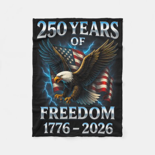 250 Jahre Freiheit 1776 2026 Ld Eagle 250. Geburts Fleecedecke (Vorderseite)