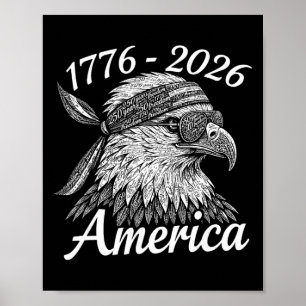 250 Jahre Freiheit 1776 2026 Ld Eagle 250. Geburts Poster