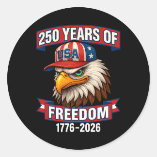 250 Jahre Freiheit 1776 2026 Ld Eagle 250. Geburts Runder Aufkleber
