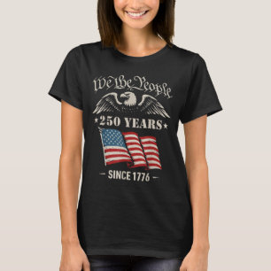 250 Jahre Freiheit 1776 2026 Patriotischer Weißkop T-Shirt