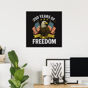 250 Jahre Freiheit 1776 2026 Weißkopfseeadler Poster