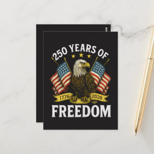 250 Jahre Freiheit 1776 2026 Weißkopfseeadler Postkarte