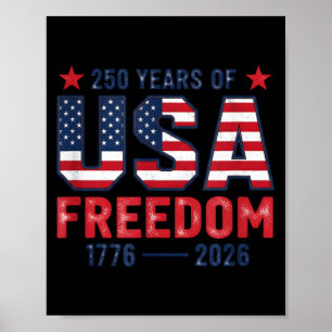 250 Jahre Freiheit Amerikanisch 1776 2026 250. USA Poster