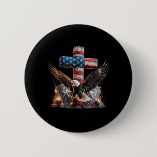 250 Jahre Freiheit mit Kreuz 1776-2026 USA Button