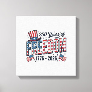 250 Jahre Freiheit Patriotin Jubiläums-Shirt_1 Leinwanddruck