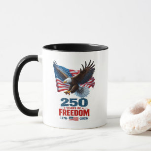 250 Jahre Freiheit Patriotischer Adler Amerikanisc Tasse