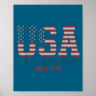 250 Jahre Freiheit USA 1776 2026 4. Juli Poster