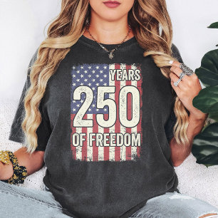 250 Jahre Freiheit USA-Flagge T-Shirt