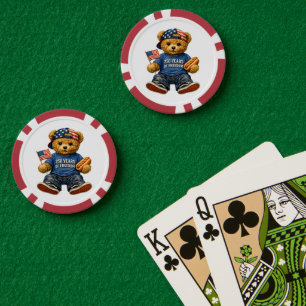 250 Jahre Freiheits-Teddybär  Pokerchips