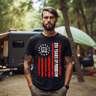 250 Jahre Freiheits- Vertikalflagge der USA  Tri-Blend Shirt