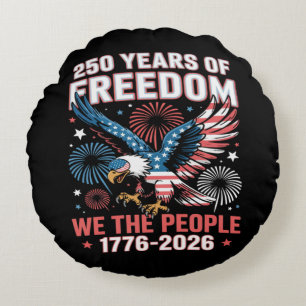 250 Jahre Freiheitsadler 250. Jahrestag USA Rundes Kissen
