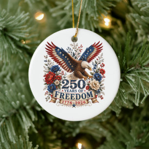 250 Jahre Freiheitsadler 250. Jubiläum USA Keramik Ornament