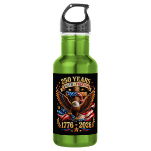 250 Jahre Glaube Freiheit Adler Patriotisch Edelstahlflasche