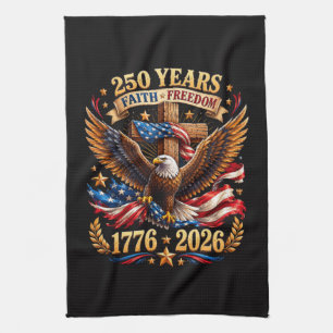 250 Jahre Glaube Freiheit Adler Patriotisch Geschirrtuch