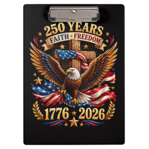 250 Jahre Glaube Freiheit Adler Patriotisch Klemmbrett