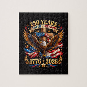 250 Jahre Glaube Freiheit Adler Patriotisch Puzzle