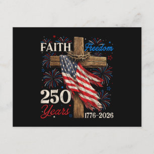 250 Jahre Glaube und Freiheit 4. Juli Shirts Chr Begleitkarte
