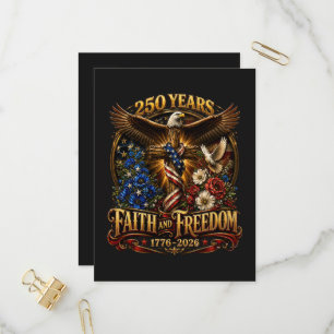 250 Jahre Glaube und Freiheit Amerika Einladungspostkarte