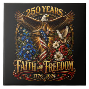 250 Jahre Glaube und Freiheit Amerika Fliese