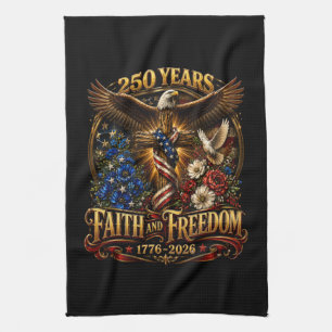 250 Jahre Glaube und Freiheit Amerika Geschirrtuch
