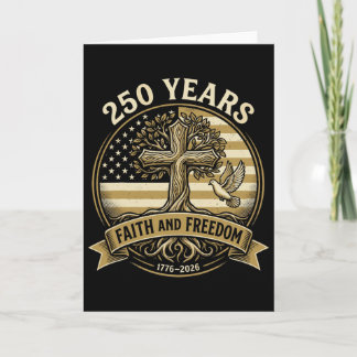 250 Jahre Glaube und Freiheit Christlich USA 250.  Karte