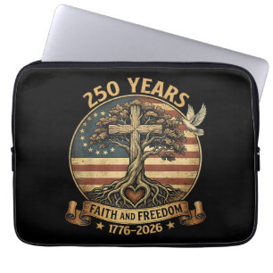 250 Jahre Glaube und Freiheit Christlich USA 250.  Laptopschutzhülle